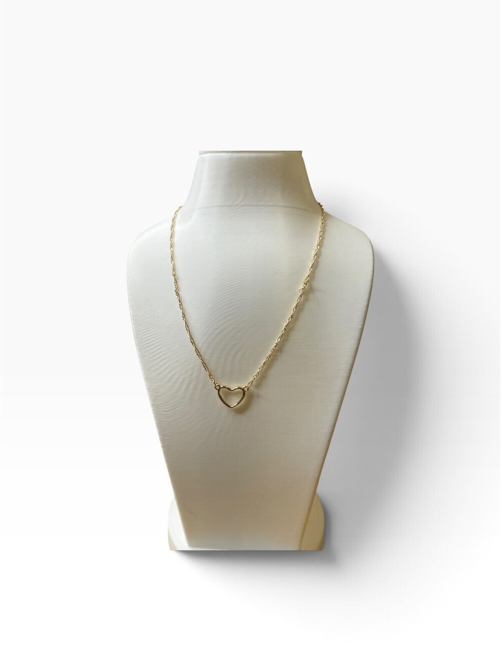 Jasmine Lane Gold Tone Open Heart Necklace 16” + Extender NWT